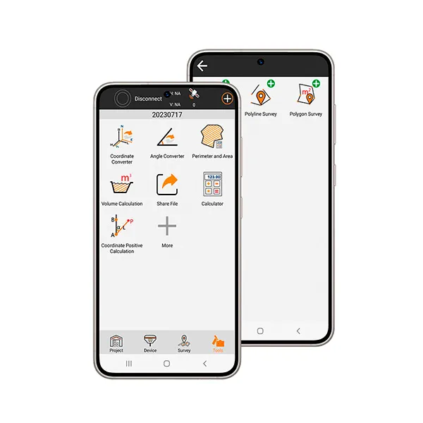 X-Survey tools screens for Android